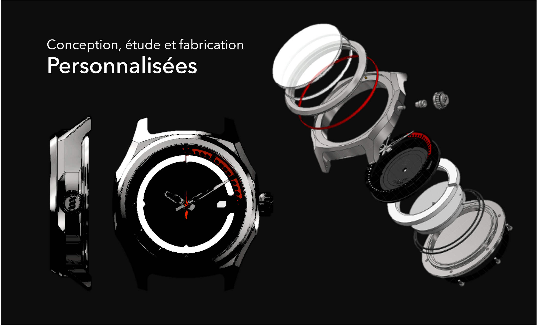 Montre désassemblée